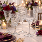 Mila champagne glass with elegant twisted design