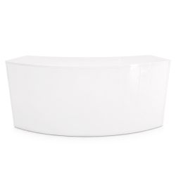 Acrylic Top Curved Bar White