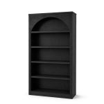 Black framed Colonial Bar Back shelving unit with dark finish for luxury event bar display