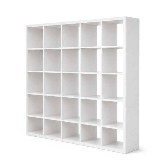 Wood and metal geometric-pattern shelving bar-back unit for luxury event bar displays