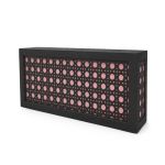 Elegant black woven cane bar with dusty rose backing and intricate lattice detailing