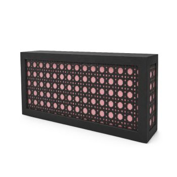 Black Jumbo Woven Cane Bar - Dusty Rose