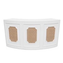 Colonial Curved Bar Rattan 8' White