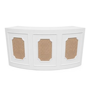Colonial Curved Bar Rattan 8' White