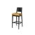 GH Porcino Bar Stool Black Cushion Gold GH Porcino Bar Stool Black Cushion Gold