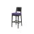 GH Porcino Bar Stool Black Cushion Purple
