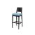 GH Porcino Bar Stool Black Cushion Turquoise