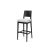 GH Porcino Bar Stool Black Cushion White