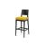 GH Porcino Bar Stool Black Cushion Yellow