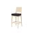 GH Porcino Bar Stool Ivory Cushion Black GH Porcino Bar Stool Ivory Cushion Black
