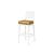 GH Porcino Bar Stool White Cushion Gold GH Porcino Bar Stool White Cushion Gold
