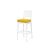 GH Porcino Bar Stool White Cushion Yellow