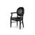 Chandelle Armchair Black - Cushion Black (Leather)