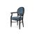 Chandelle Armchair Black - Cushion Dusty Blue (Velvet)