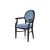 Chandelle Armchair Black - Cushion Dusty Blue