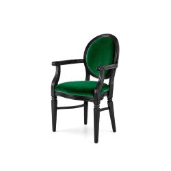 Chandelle Armchair Black - Cushion Emerald Green (Velvet)