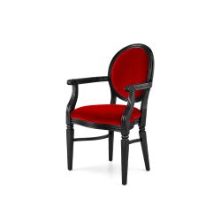 Chandelle Armchair Black - Cushion Red