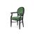 Chandelle Armchair Black - Cushion Tiffany blue (Velvet)