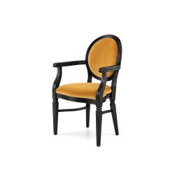 Chandelle Armchair Black - Cushion Gold
