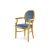 Chandelle Armchair Gold - Cushion Dusty Blue (Velvet)