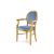 Chandelle Armchair Gold - Cushion Dusty Blue