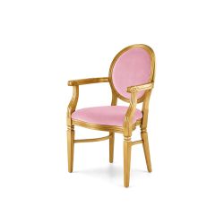 Chandelle Armchair Gold - Cushion Pink