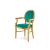 Chandelle Armchair Gold - Cushion Tiffany Blue