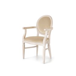 Chandelle Armchair Ivory - Cushion Champagne