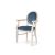Chandelle Armchair Ivory - Cushion Dusty Blue (Velvet)