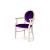Chandelle Armchair Ivory - Cushion Eggplant