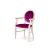 Chandelle Armchair Ivory - Cushion Magenta