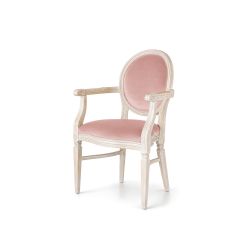 Chandelle Armchair Ivory - Cushion Rose Gold