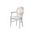Chandelle Armchair Silver - Cushion Ivory (Leather)
