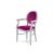 Chandelle Armchair Silver - Cushion Magenta