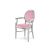 Chandelle Armchair Silver - Cushion Pink