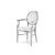 Chandelle Armchair Silver - Cushion White