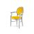 Chandelle Armchair Silver - Cushion Yellow
