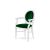 Chandelle Armchair White - Cushion Emerald Green (Velvet)