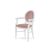 Chandelle Armchair White - Cushion Rose Gold (Velvet)