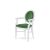 Chandelle Armchair White - Cushion Tiffany Blue (Velvet)