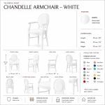 Monochromatic white Chandelle armchair featuring pristine white velvet upholstery.
