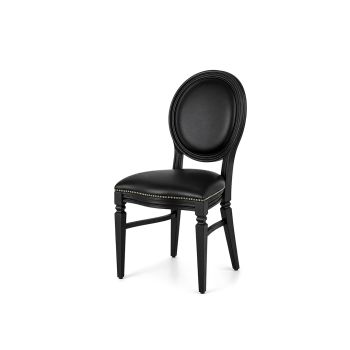 Chandelle Chair Black - Cushion Black (Leather)