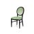 Chandelle Chair Black - Cushion Mint (Velvet)