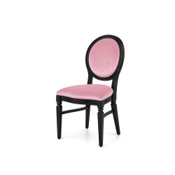 Chandelle Chair Black - Cushion Pink (Velvet)