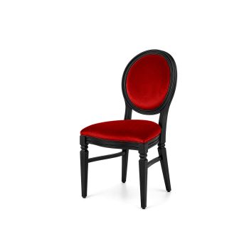 Chandelle Chair Black - Cushion Red (Velvet)