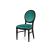 Chandelle Chair Black - Cushion Tiffany Blue (Velvet)