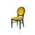 Chandelle Chair Black - Cushion Yellow (Velvet)