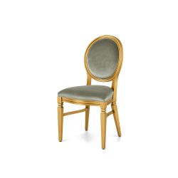 Chandelle Chair Gold - Cushion Silver (Velvet)