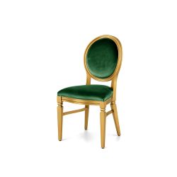 Chandelle Chair Gold - Cushion Emerald Green (Velvet)