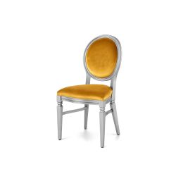 Chandelle Chair Silver - Cushion Gold (Velver)